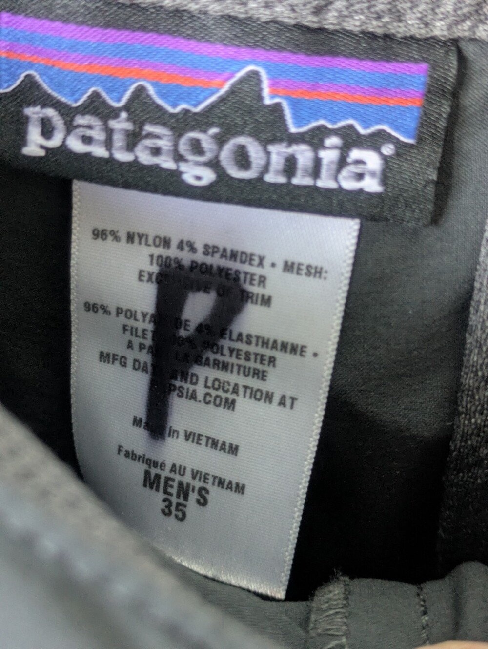 Patagonia Gray Black Shorts - Picture 4 of 4